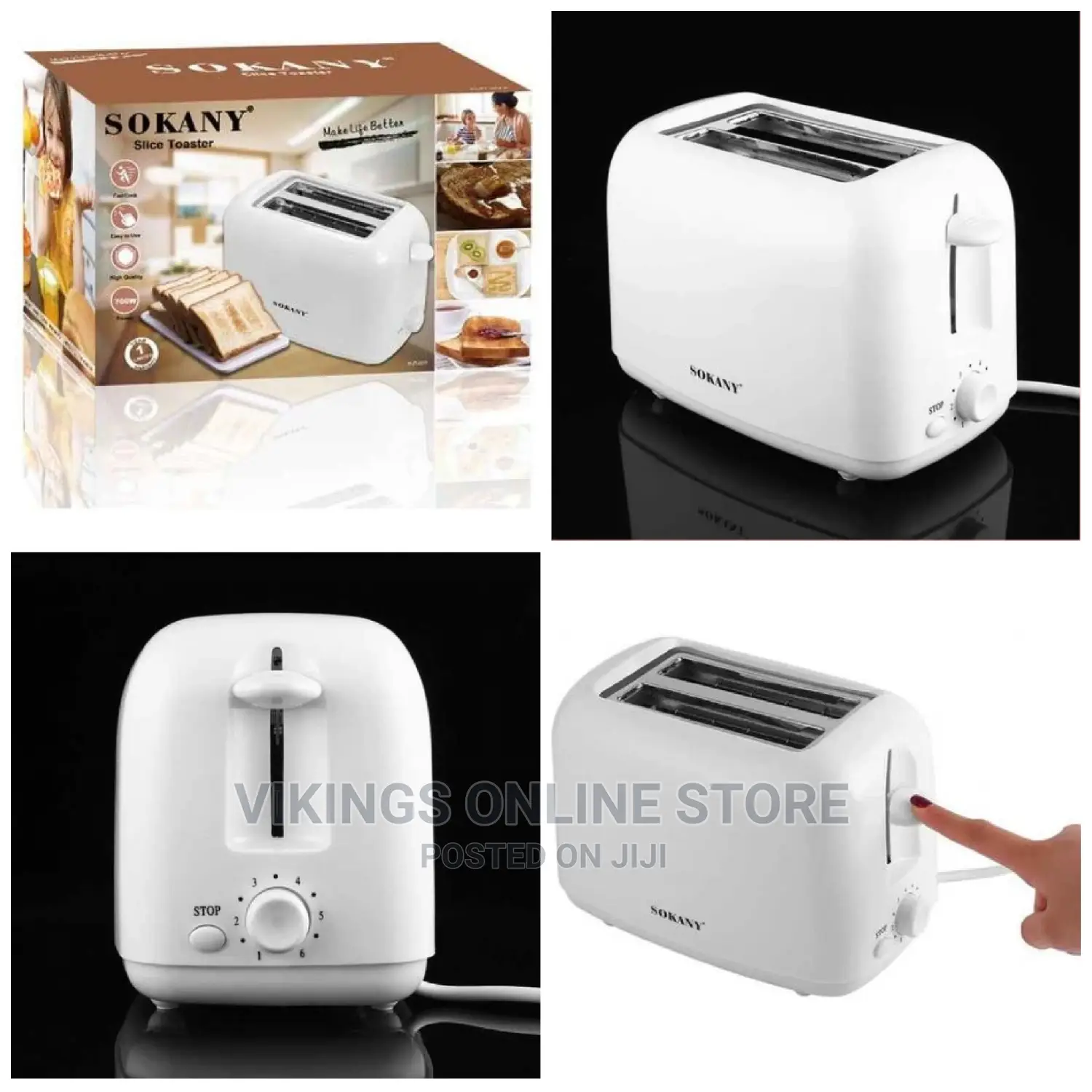 Sokany 2 Slice Electric Touch Screen Bread Toaster Oven