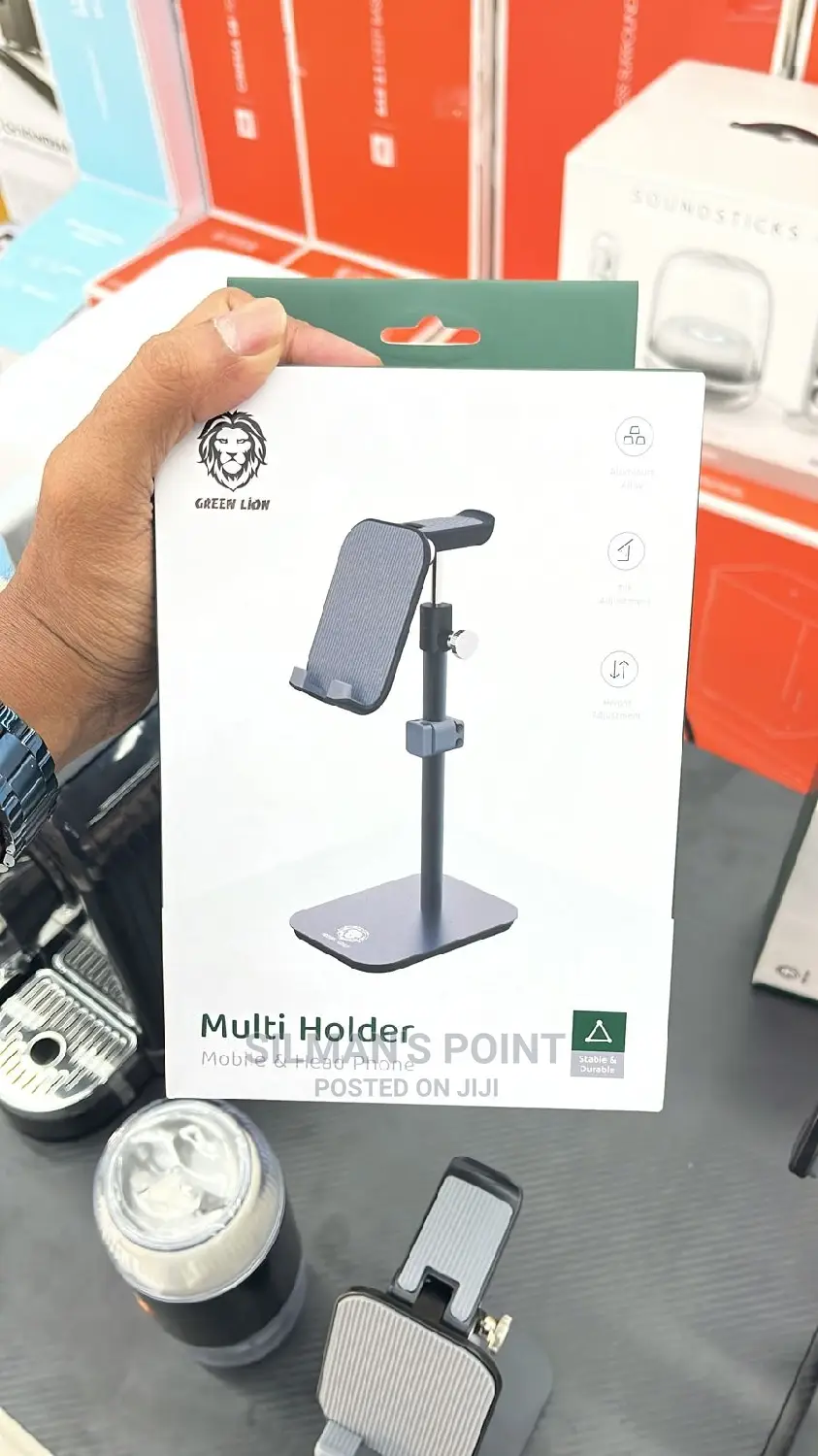 Green Lion Multi Holder for Both Phone and Headphones