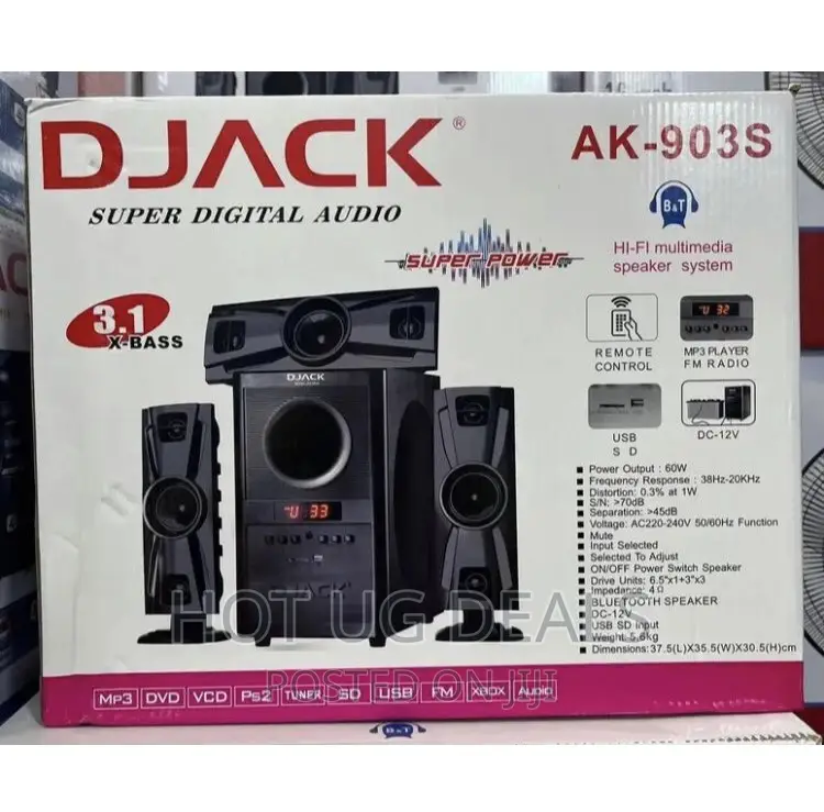 Djack Dj-903s AC DC Home Theatre With FM Radio – Black