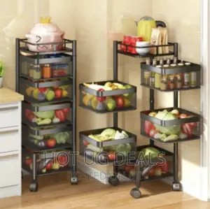 5 Tier Kitchen Bathroom Storagerack Basket Trolley Organizer