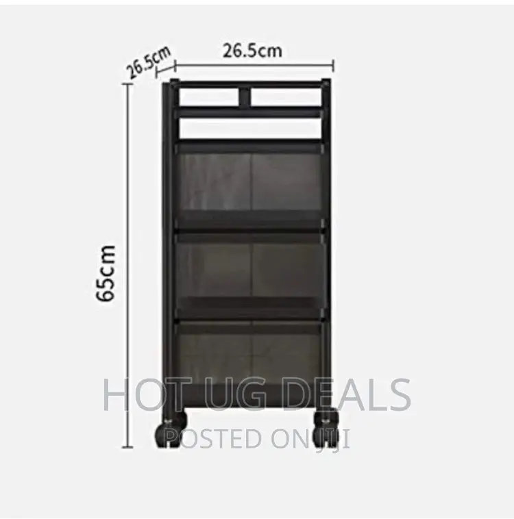 3 Tier Kitchen Bathroom Storage Rackbasket Trolley Organizer