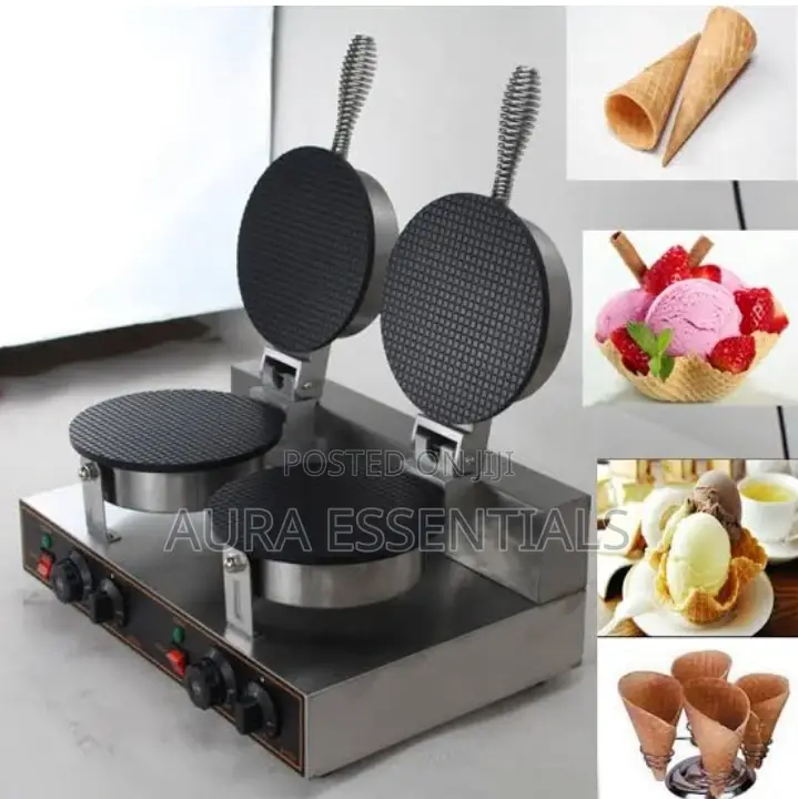 Double Commercial Ice Cream Cone/ Waffle and Biscuit Maker