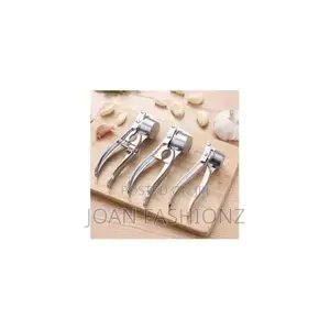 Stainless Steel Garlic Press-silver