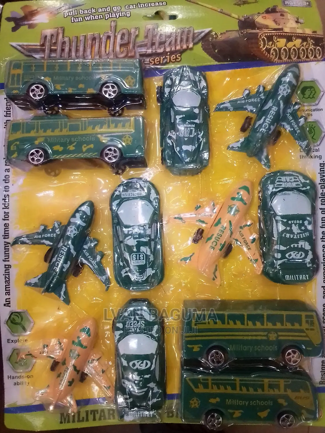 Military Vehicles Play Set Toys for Kids - 12 Toys in a Pack