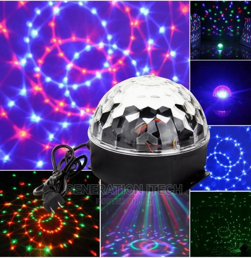 Crystal Magic Ball Light- Bluetooth, Mp3 , Usb And Remote