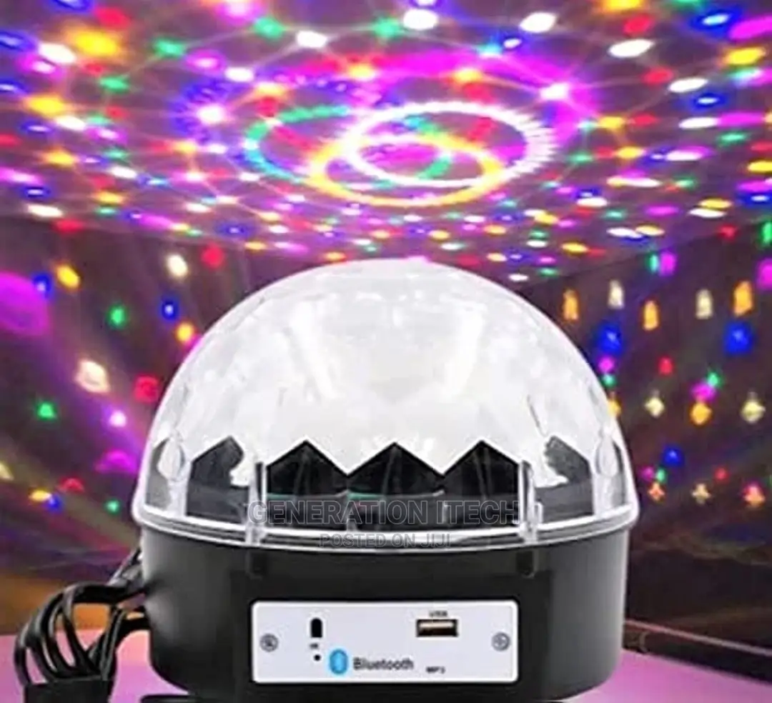 Crystal Magic Ball Light- Bluetooth, Mp3 , Usb And Remote