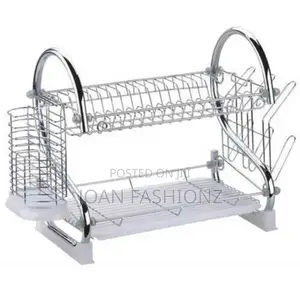 2tier Dish Drainer-Silver