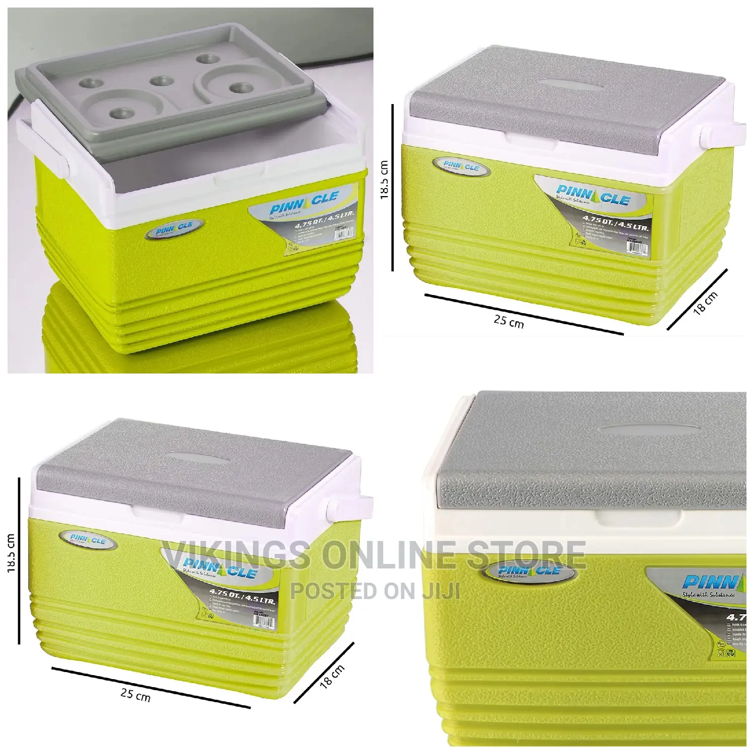 Green Pinnacle Eskimo 4.75 Qt/4.5 L Ice Chiller Box.