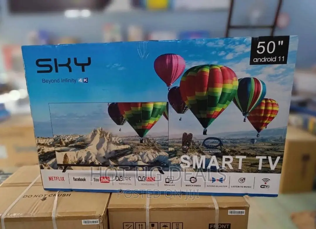 Sky 50 Inch Android Smart Digital Satelite LED TV – Black