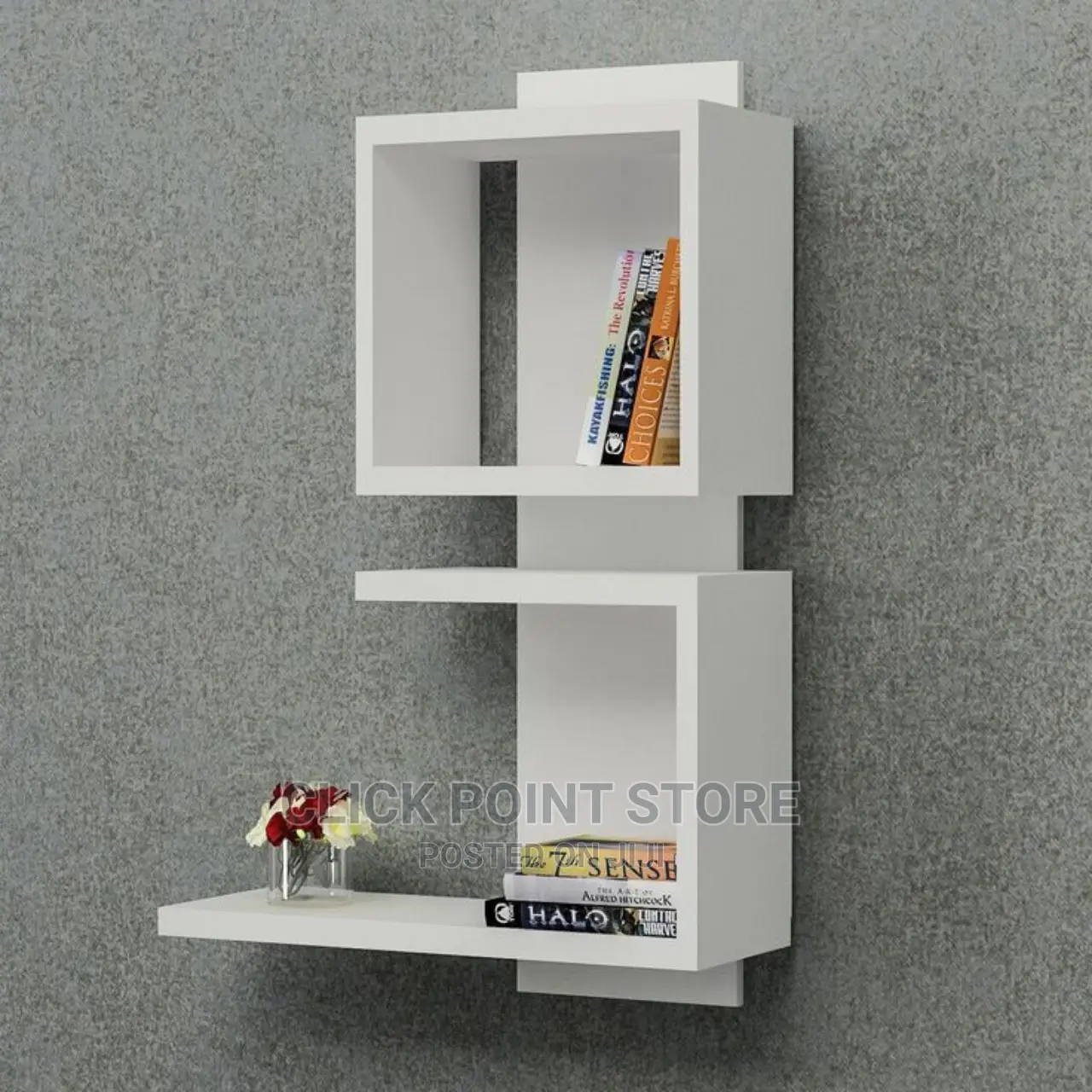White Flower Shelves/ Wall Shelf / Book Shelf /Shelving Unit