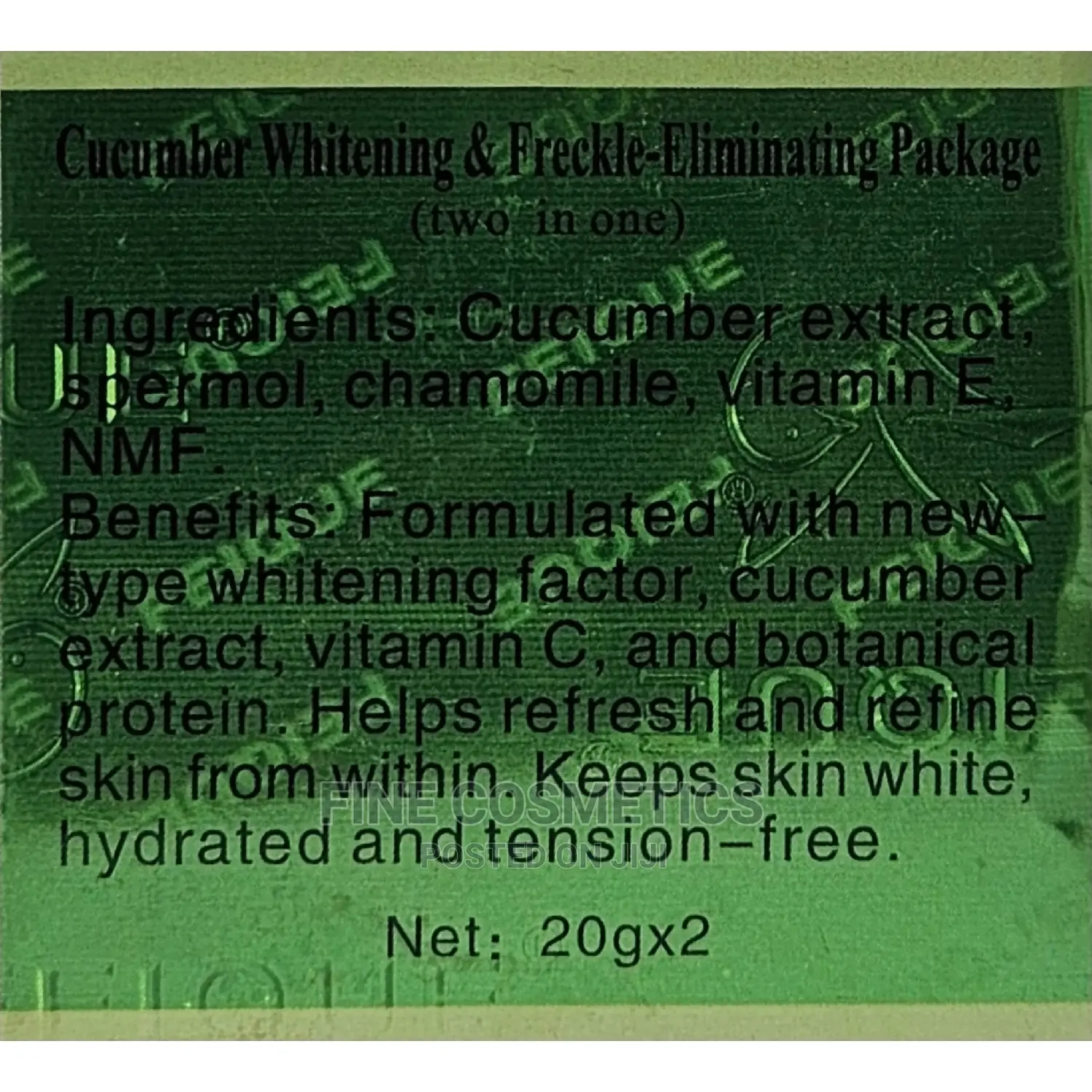 FEIQUE Antiaging, Anti Wrinkle Whitening Cucumber Cream Set