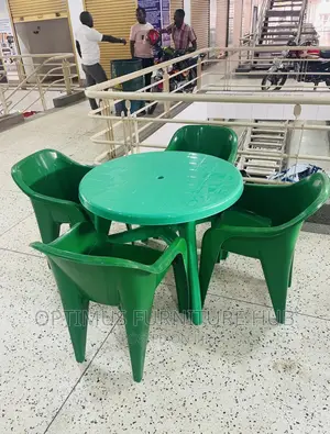 Plastic Table and Four Chairs
