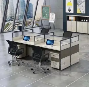 Four Seater Workstation With Chairs