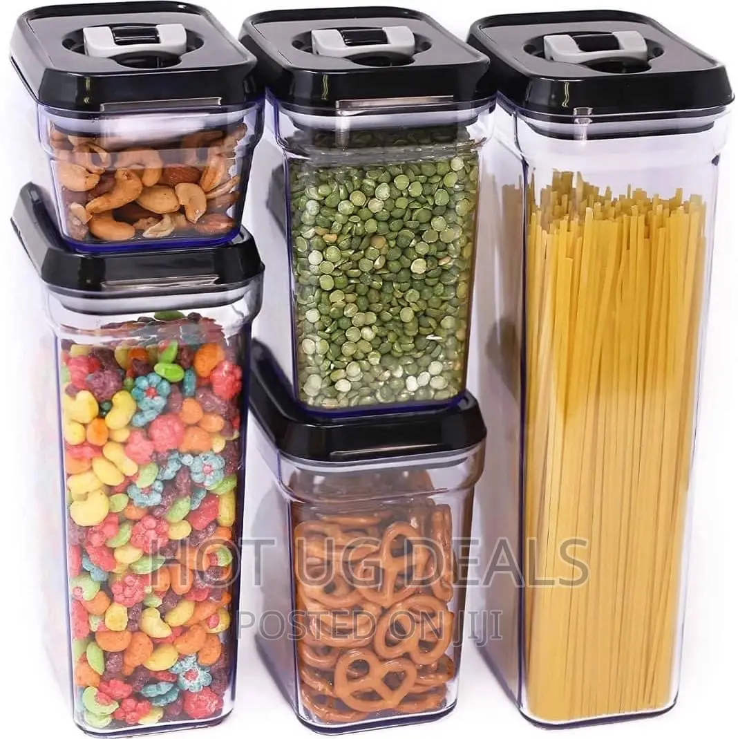 Airtight Food Storage Containers 5pcs Canister- Clear