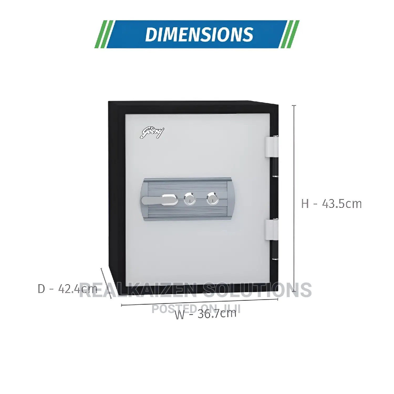 GODREJ Safire 20L Fire Resistant 2 Key Lock Safe Box 40kg