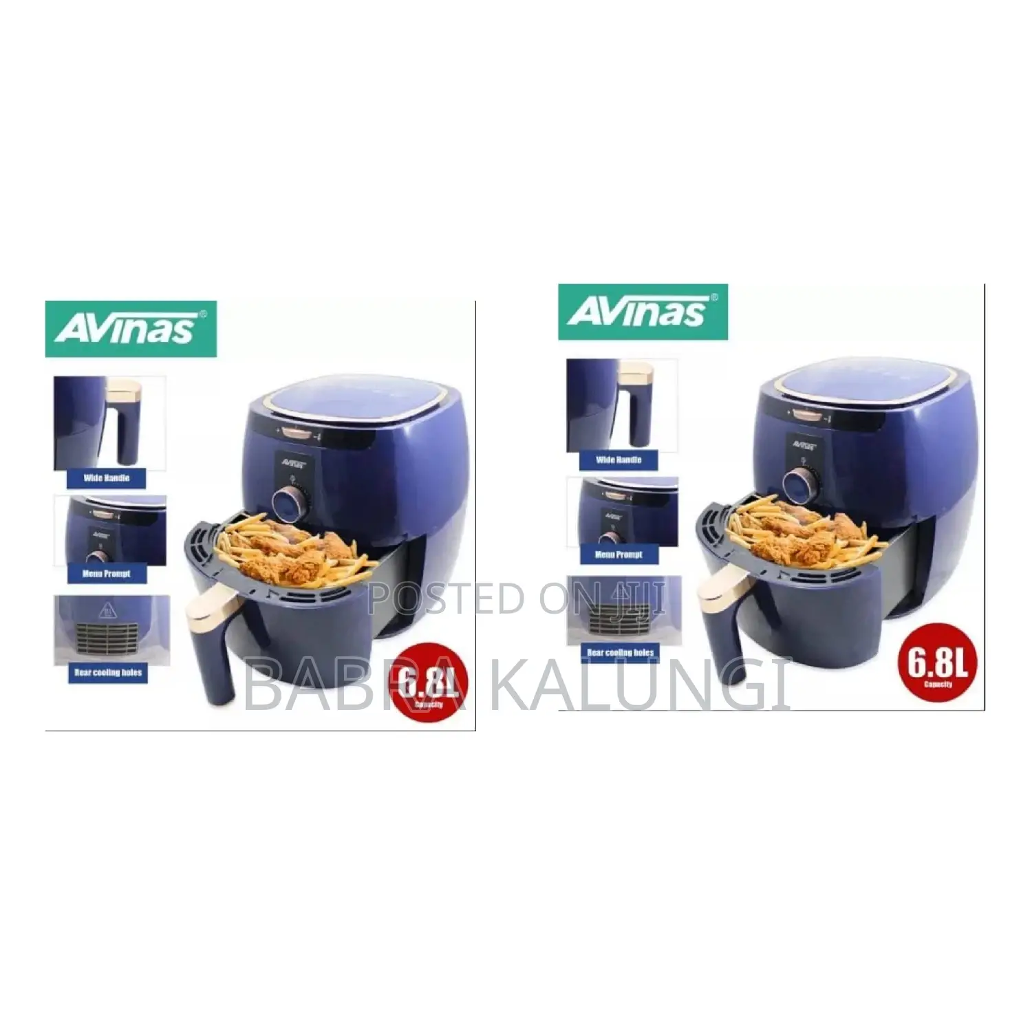 Avinas Multi_ Functional Oil Free Air Fryer Oven 6.8litres