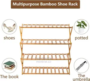Foldable Bamboo Shoe Rack