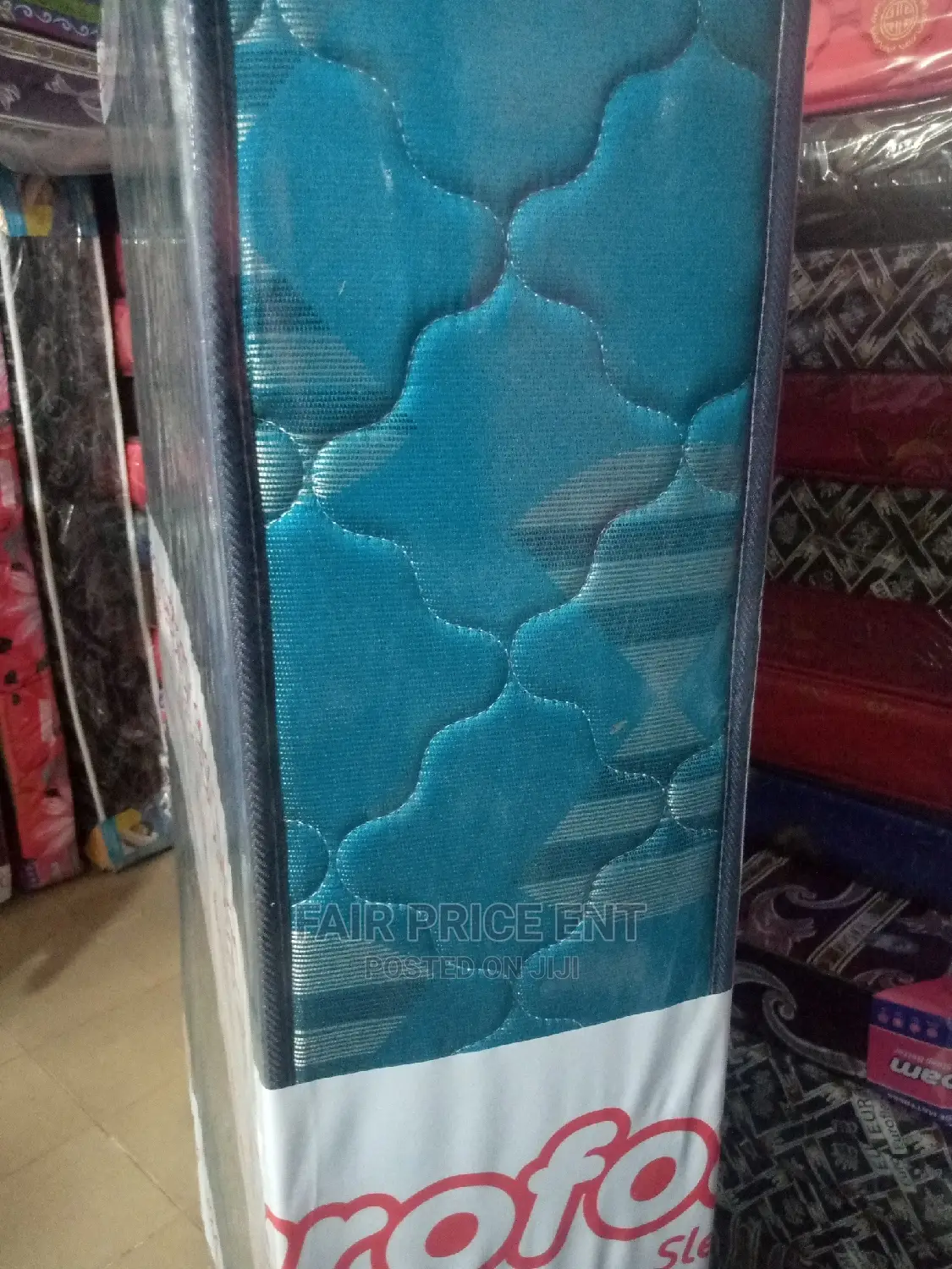 Premium High Density Mattress.Eurofoam.6x6x12 Inches.( Blue)