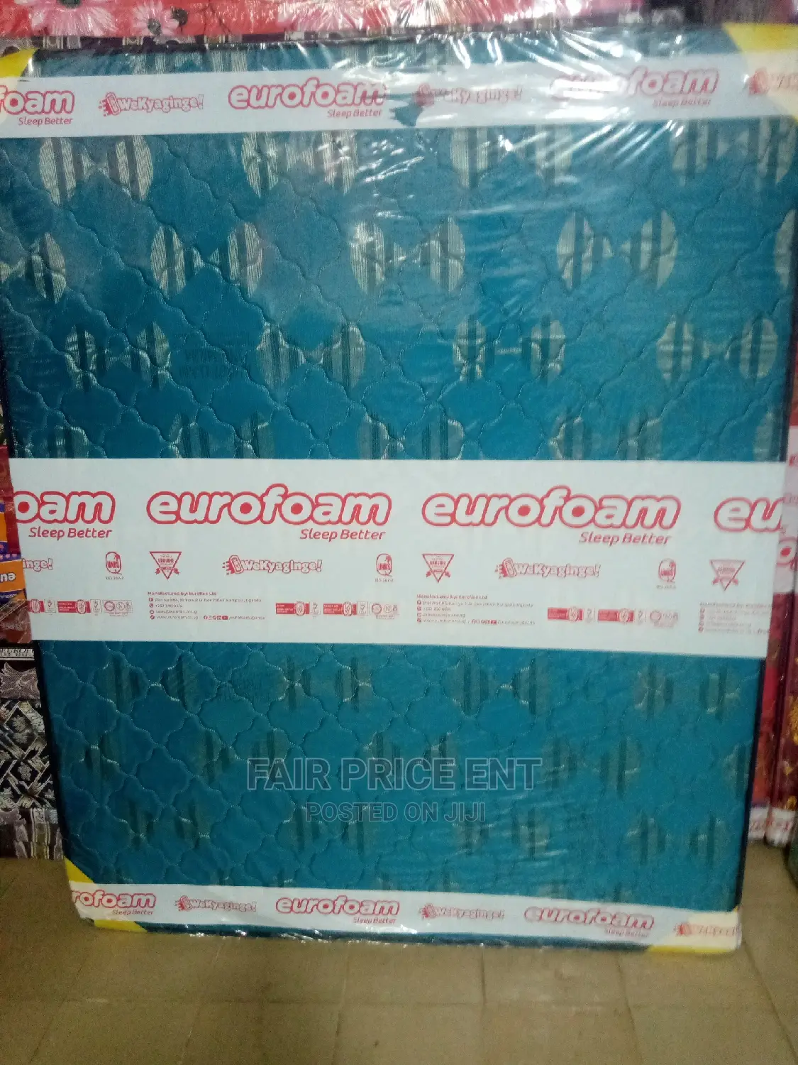Premium High Density Mattress.Eurofoam.5x6x12inches.( Blue)