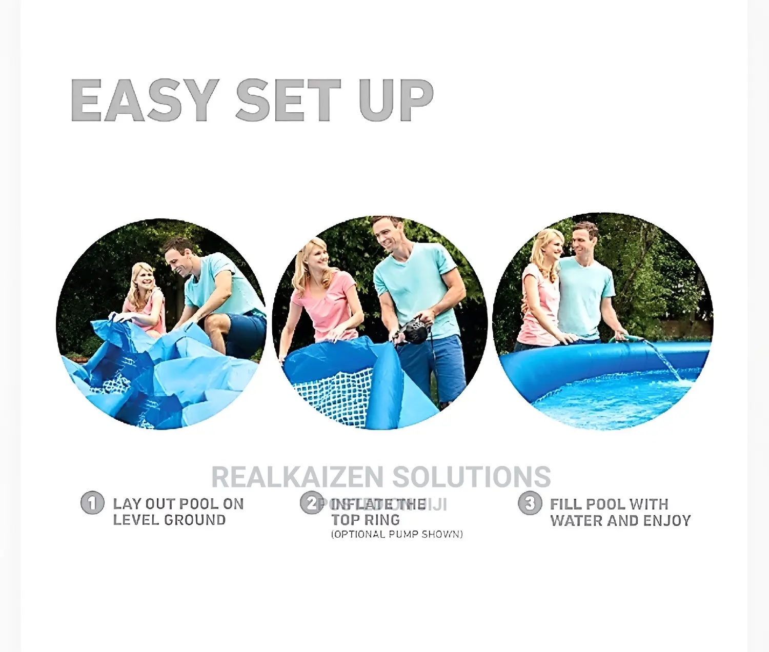 INTEX Easy Set Above Ground Inflatable Pool 3.1mx61cm