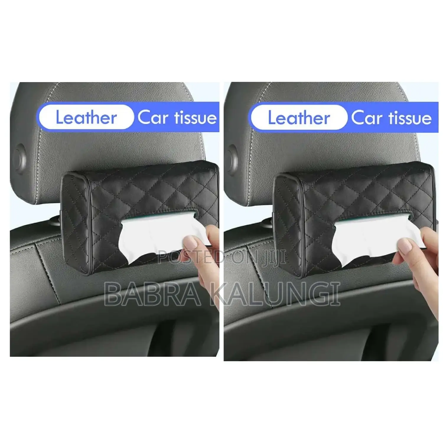 Leather Car Tissue Box