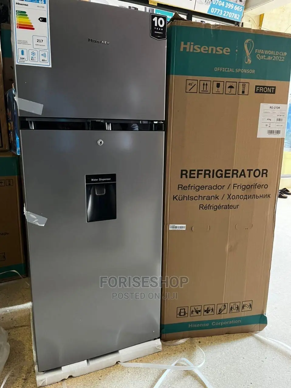 HISENSE 270litrs Fridge With a Dispenser