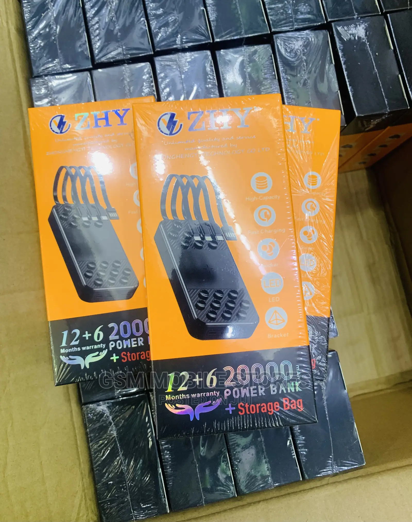 ZHY High Capacity 20000mah Fast Charging Power Bank