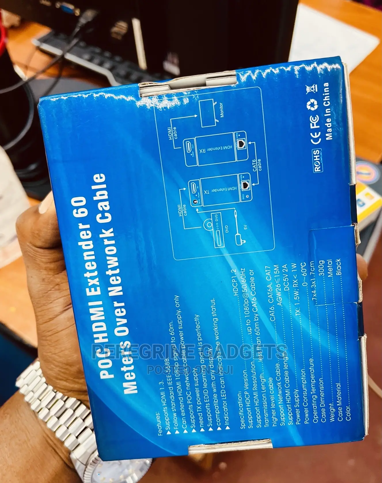 Network Cable Poc HDMI Extender 60M