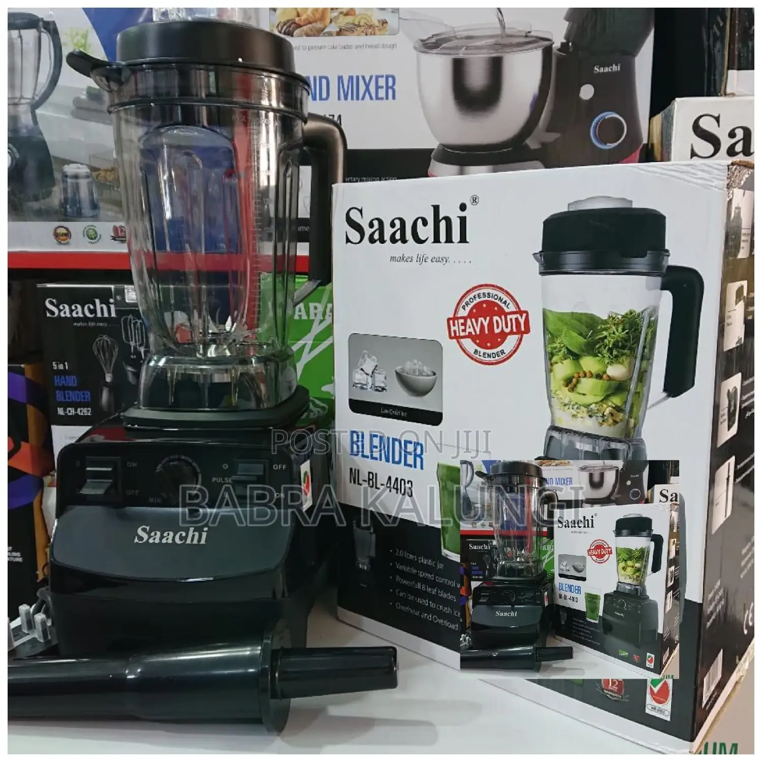 Saachi 2l Commercial Heavy Duty Blender_ Black