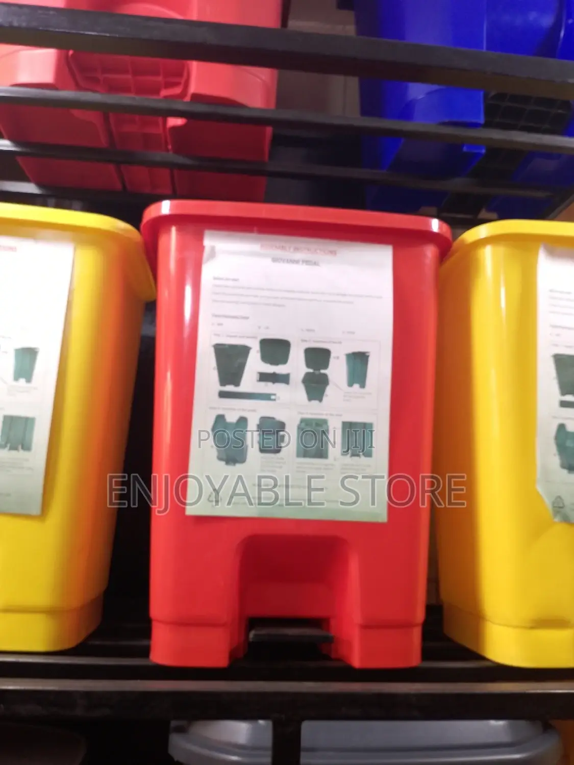Heavy-Duty Plastic Dustbins Step On