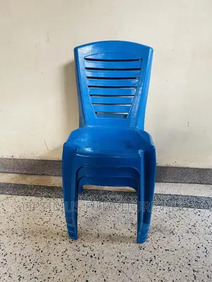 Plastic Chair (Blue Stripe)