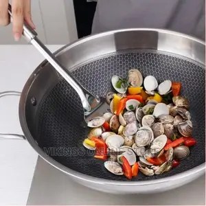 34cm Non-Stick Steamer Induction Wok Cookware Saucepan Pot