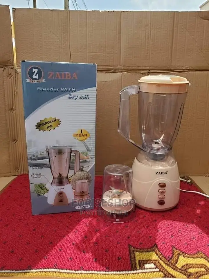 Zaiba Blender With Dry Mill Unbroken Jar