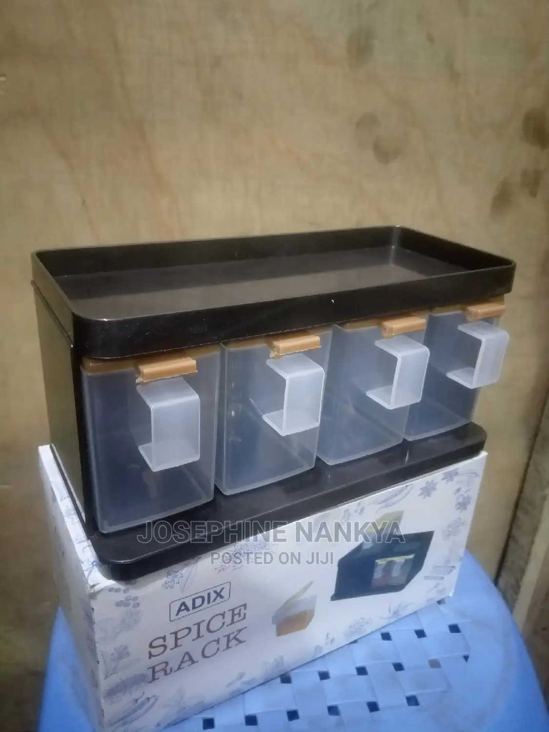 Spice Rack, With Four Containers