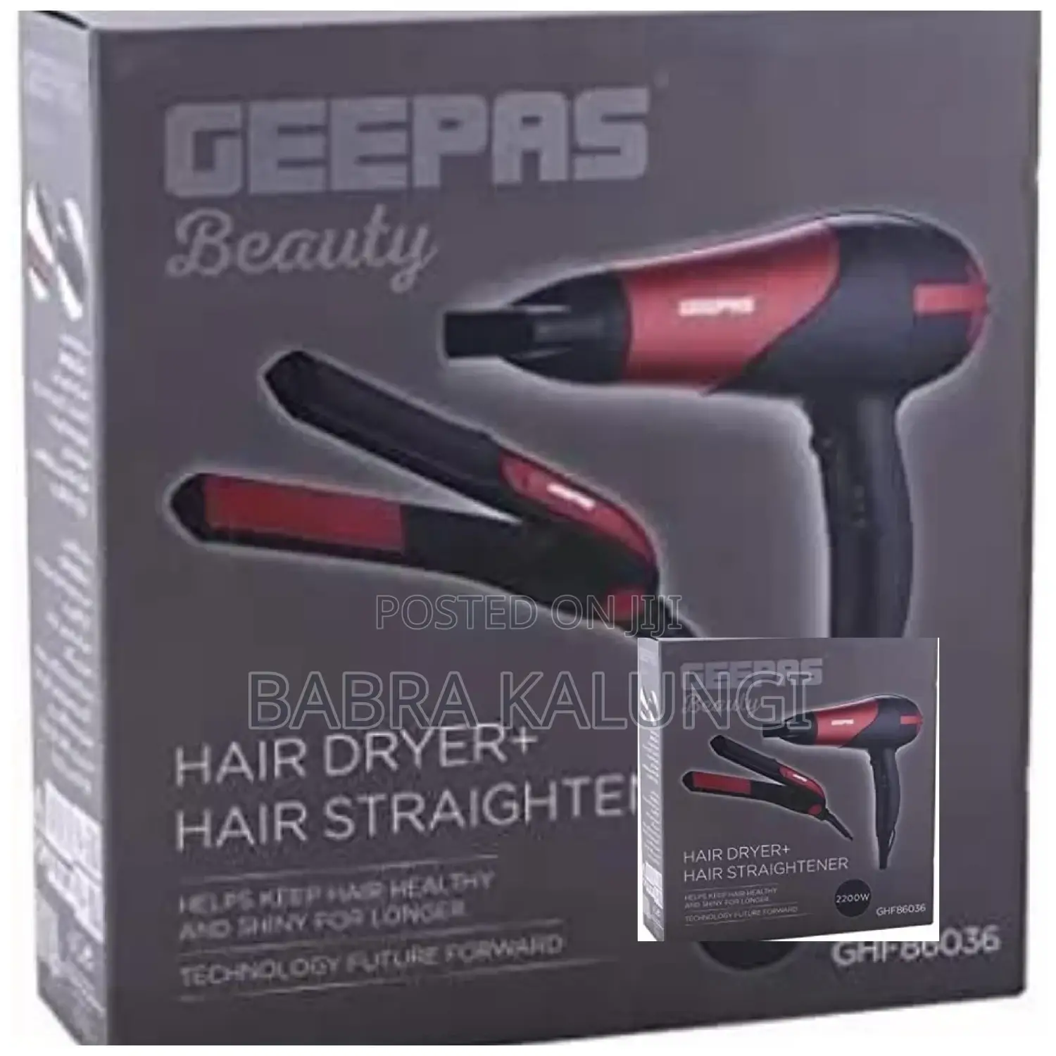 Geepas 2 in 1 Hair Straightener and Dryer