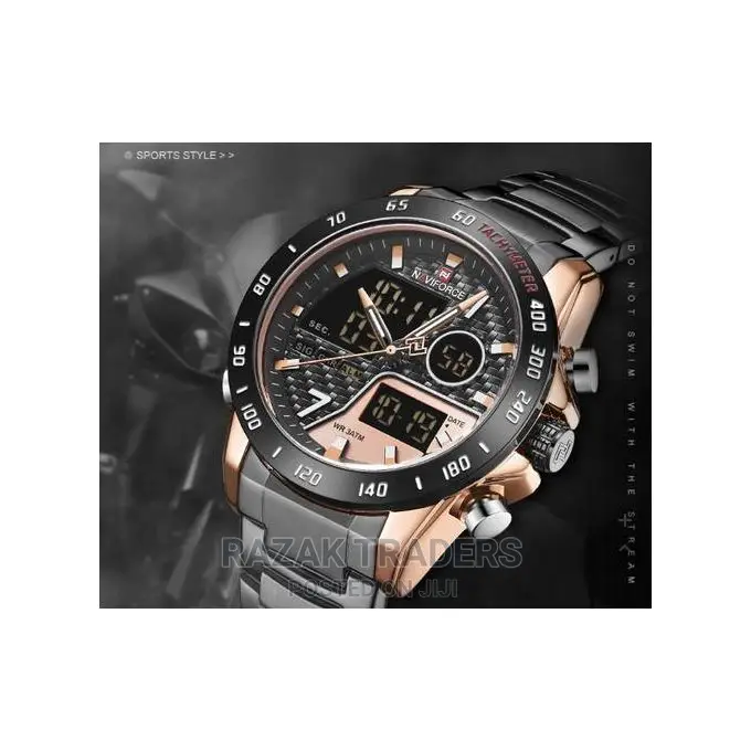 Naviforce Luxury Waterproof Digital and Analog Watch