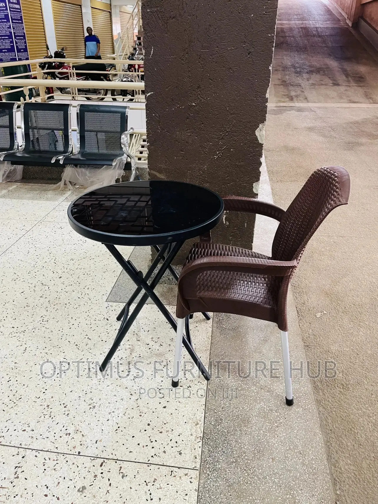 Glass Table and Chair