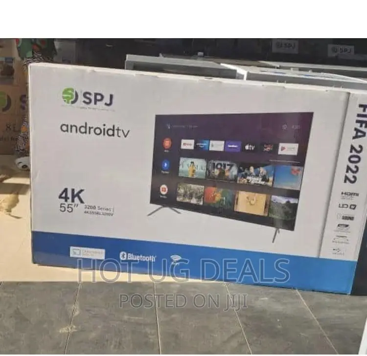 SPJ 55 Inch Ultra HD Smart TV With Built-in WIFI - Black