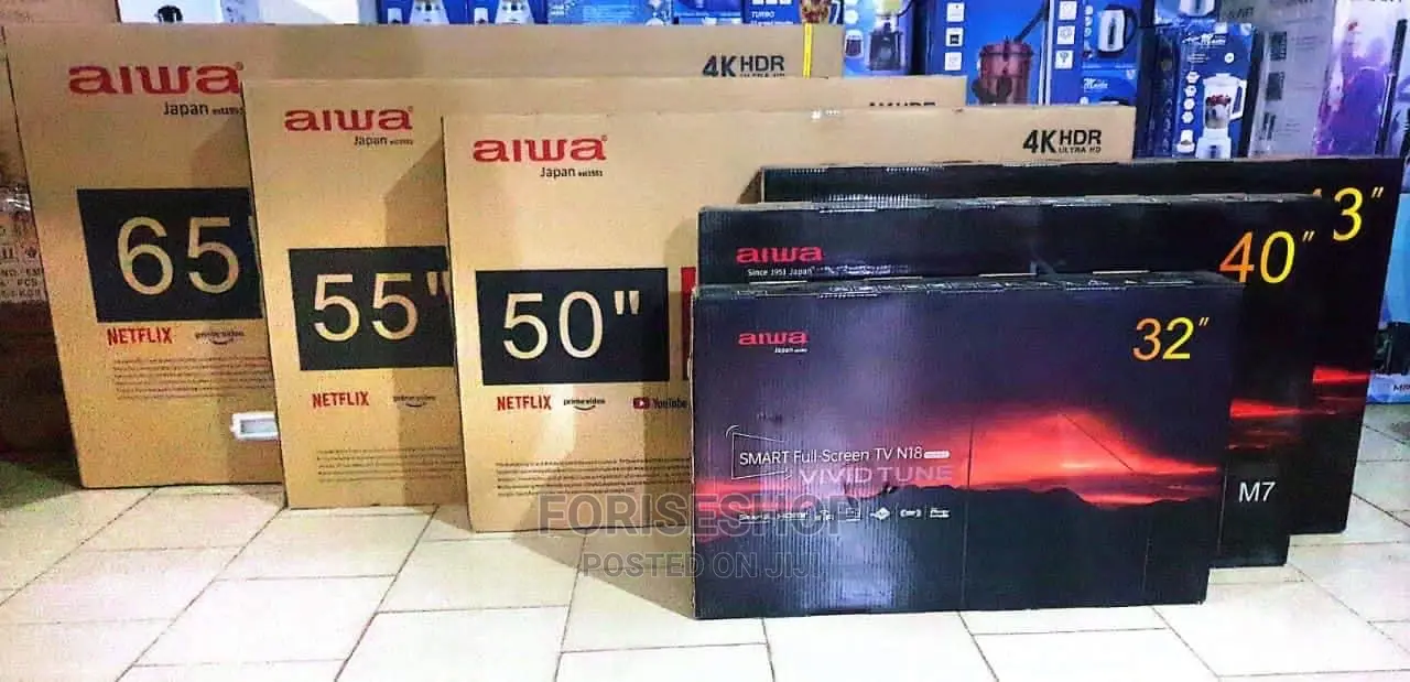 AIWA TVS ON SALE 32inch, 40,43,50, 55, 65inch
