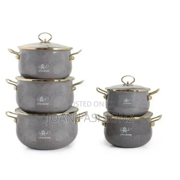 10 Pieces of Granite Non Stick Cooking and Serving Sauce Pa