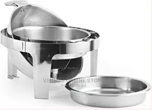 6.5L Stainless Steel Round Chafing Dish Roll Top Food Warmer