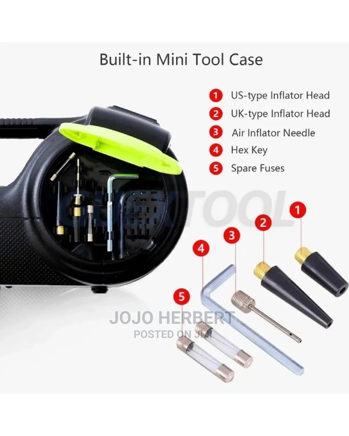 Portable 12V Electric Car Jack Kit 5ton 4 in 1