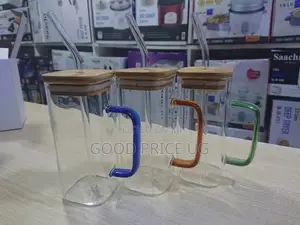 Glass Cups With Glass Straws