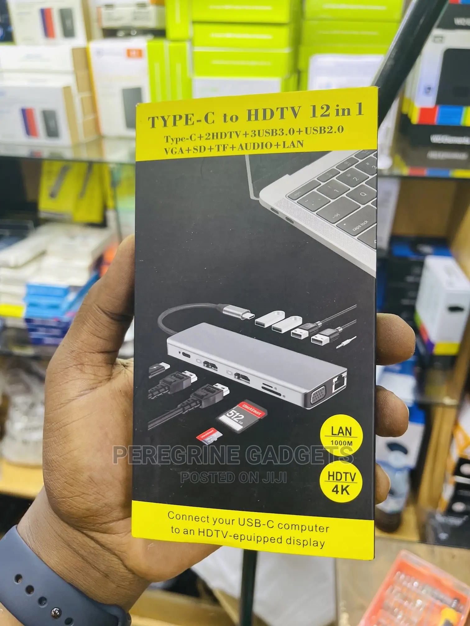 Type C to HDTV 12 in 1 Docking Station