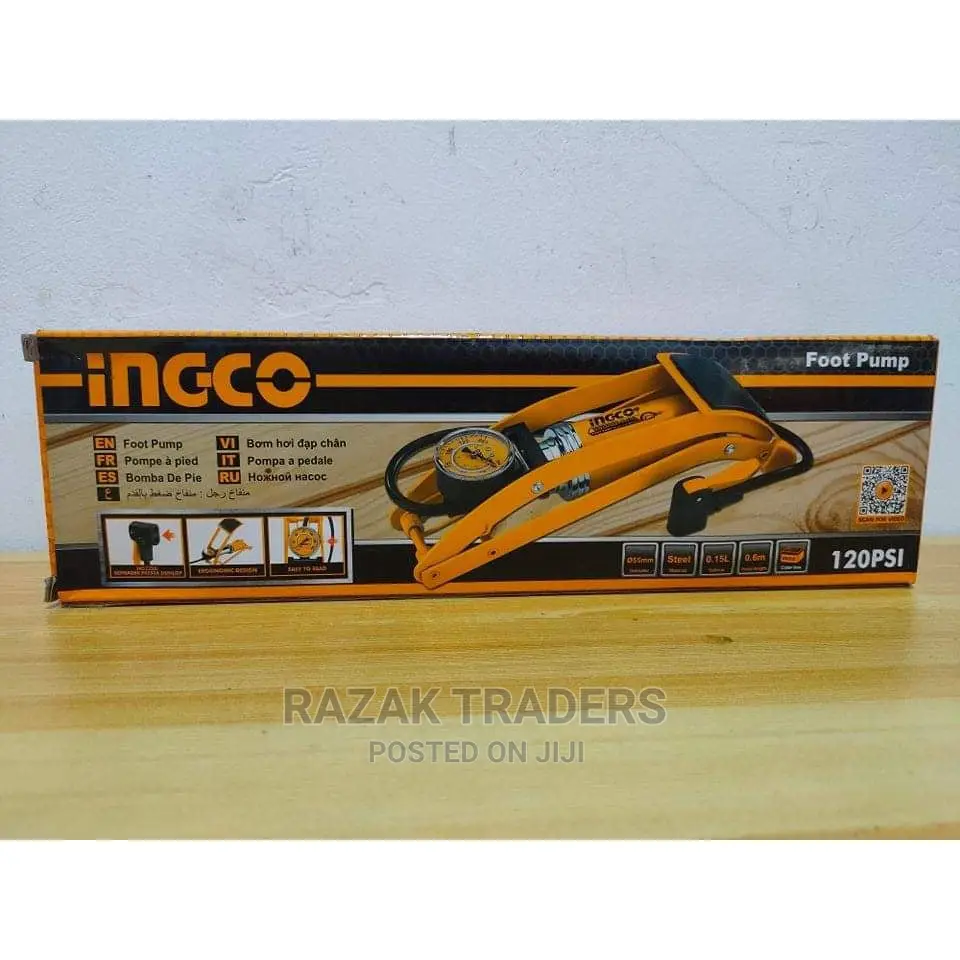 INGCO Tire Foot Pump Inflator 55 X 120mm