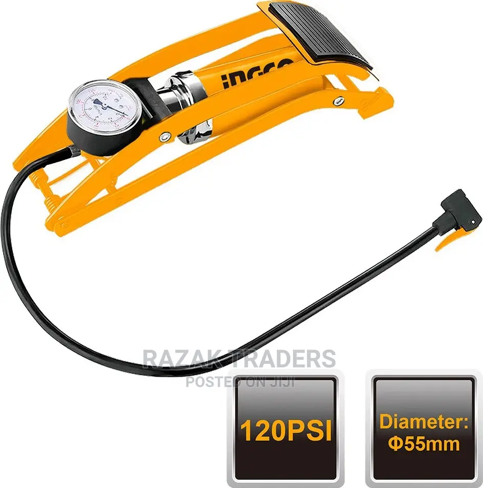 INGCO Tire Foot Pump Inflator 55 X 120mm