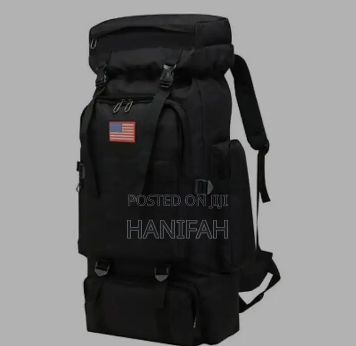 70L Large Capacity Travel/ Camping Bag Black