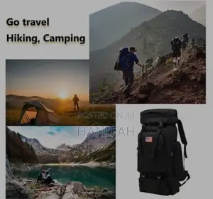 70L Large Capacity Travel/ Camping Bag Black