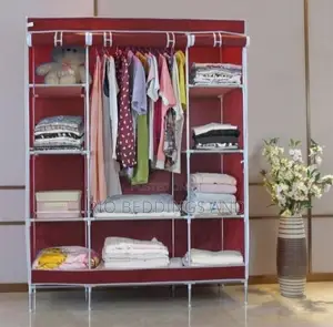 Metallic Wardrobe With Three Columns