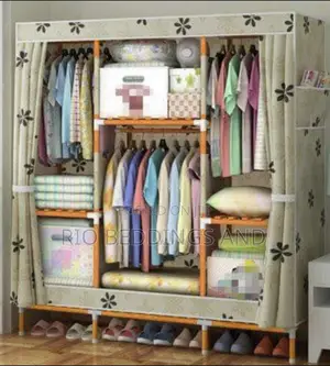 Wooden Wardrobe With Three Columns